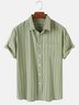Men's Casual Striped Shirt Collar Shirt