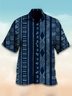 2021 ethnic retro striped Hawaiian shirt