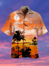 Printed Casual Coconut Tree Shirt