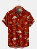 Mens Cowboy Boots Hats Print Casual Breathable Chest Pocket Short Sleeve Hawaiian Shirts