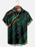 Mens Nature Marble Effect Print Casual Breathable Chest Pocket Short Sleeve Hawaiian Shirt