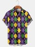 Mardi Gras Graphic Casual Breathable Short Sleeve Hawaiian Shirt