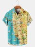 Mens Love Earth Vacation Casual Breathable Short Sleeve Hawaiian Shirts