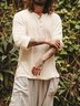 Men's Vintage Cotton Linen Sleeve Shirt