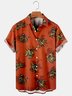 Mens Cowboy Print Lapel Loose Chest Pocket Short Sleeve Funky Aloha Shirt
