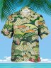 Men's Vintage Pattern Print Casual Breathable Short Sleeve Hawaiian Shirt