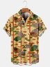 Japanese Traditional Pattern Men's Casual Hawaiian Short Sleeve Shirt