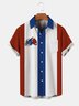 Men's Basic Colorblock Print Casual Short Sleeve Hawaiian Shirt