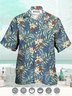 Men's Printed Casual Moisture Absorbent Breathable Fabric Hawaiian Short Sleeve Shirt