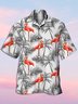 Men's Flamingo Animal Print Casual Short Sleeve Hawaiian Shirt