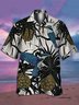 Men's Animal Print Casual Fabric Fashion Hawaiian Lapel Short Sleeve Shirt