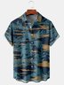 Leaf Camo Graphic Men's Casual Short Sleeve Chest Pocket Shirt