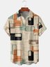 Men's Geometric Abstract Print Casual Breathable Hawaiian Short Sleeve Shirt