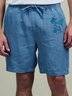 Cotton And Linen Plain Casual Shorts