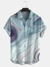 Cotton and linen style American casual gradient abstract texture linen shirt