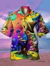 Men's Hippie Print Casual Short Sleeve Hawaiian Shirt