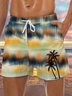 Men's Coconut Tree Element Graphic Print Casual Vacation Beach Shorts