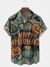 Halloween Men's Floral Shirt Shirt Collar Polyester Fibre Casual 