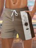 Men's Guitar Graphic Print Casual Resort Beach Shorts