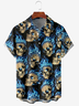 Casual Summer Halloween Loose Polyester fibre Short sleeve Regular H-Line Shirt Collar shirts for Men
