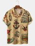 Painting Summer Hawaii Polyester Lightweight Micro-Elasticity Vacation Loose Short sleeve shirts for Men