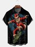 Casual Summer Santa Claus Lightweight Holiday Loose Regular H-Line Shirt Collar shirts for Men