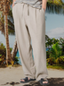 Cotton And linen Style American Casual Basic Wild linen Trousers