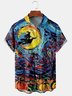 Casual Summer Famous Painting Polyester Regular Fit Short sleeve Regular H-Line Shirt Collar shirts for Men