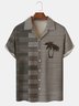 Striped Summer Hawaii Polyester Lightweight Micro-Elasticity Loose Regular Camp Collar shirts for Men