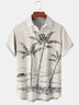 Men Casual Summer Coconut Tree Polyester Lightweight Vacation Regular Fit H-Line Regular Size shirts