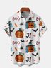 Men Casual Summer Halloween Lightweight Micro-Elasticity Shawl Collar Regular H-Line Regular Size shirts