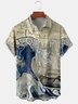 Men's Art Ukiyo-e Print Casual Breathable Hawaiian Short Sleeve Shirt