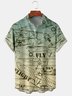 Geometric Casual Summer Polyester Micro-Elasticity Regular Fit Short sleeve Shirt Collar Regular Size shirts for Men