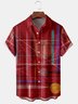 Geometric Casual Summer Polyester Micro-Elasticity Regular Fit Regular Shirt Collar Regular Size shirts for Men