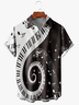 Men's Music Print Anti-Wrinkle Moisture Wicking Fabric Fashion Hawaiian Lapel Short Sleeve Shirts