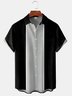 Mens Retro Front Buttons Soft Breathable Chest Pocket Casual Bowling Shirts