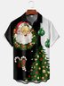 Men's Christmas Print Casual Breathable Pocket Short Sleeve Shirt