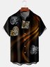 Men's Art Geometric Print Fashion Hawaiian Lapel Short Sleeve Shirt