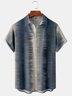 Men's Abstract Art Print Casual Breathable Short Sleeve Shirt