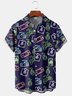 Men's Retro Game Print Fashion Hawaiian Lapel Short Sleeve Shirt