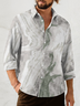 Clean-colored pocket long-sleeved shirt casual style shirt with vertical collar