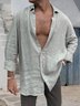 Men's Cotton Linen Long Sleeve Shirt