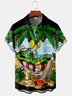 Alien Chest Pocket Short Sleeve Hawaiian Shirt