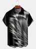 3D Line Art Chest Pocket Short Sleeve  Shirt