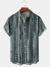 Feather Chest Pocket Short Sleeve Hawaiian Shirt