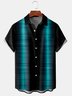 3D Stripe Chest Pocket Short Sleeve Bowling Shirt
