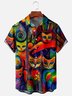 Hippie Cats Chest Pocket Short Sleeve Casual Shirt