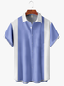 Contrasting Colors Short Sleeve Bowling Shirt