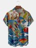 Ukiyo-e Dragon Chest Pocket Short Sleeve Hawaiian Shirt