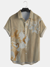 Ukiyoe Cloud Pattern Short Sleeve Casual Shirt
